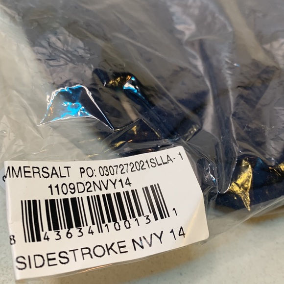 SUMMERSALT The Long Torso Sidestroke Navy 14 NWT - Picture 4 of 11